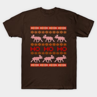 Ugly Sweater Christmas Reindeer T-Shirt